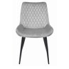 Designová šedá židle VERDO – stylový prošívaný potah a kovové nohy pro elegantní vzhled.