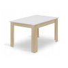 Jídelní stůl MADO 120x80 cm v dekoru dub a s bílou deskou – moderní design pro stylovou a praktickou jídelnu.