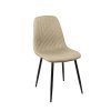 Kvalitní jídelní židle EVA s černými nohami a béžovým potahem