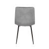 Komfortní jídelní židle NAOMI s černými kovovými nohami a sametovým potahem