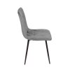 Stylová jídelní židle NAOMI s černými nohami a sametovým čalouněním