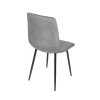 Šedá jídelní židle NAOMI s černými nohami do elegantní jídelny