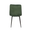 Černá sametová jídelní židle NAOMI s černými kovovými nohami