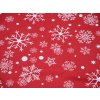 Povlečení SNOWFALL červené z bavlny s vánočním motivem