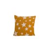 Mikroplyšový povlak na polštářek HVĚZDY 40x50 cm žluto-oranžový s motivem hvězd