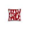 Sada povlečení z mikrovlákna + dekorační povlak na polštář 40x40 cm CHRISTMAS TREES červené