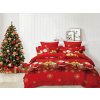 Povlečení z mikrovlákna SANTA WITH A BOW červené