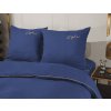 Elegantní tmavě modré povlečení s výšivkou SOPHAE z mikrovlákna
