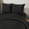 Moderní černé povlečení SOPHAE s výšivkou – mikrovlákno