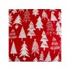 Dárková ložní sada CHRISTMAS TREES, červená s motivem stromečků