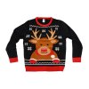 Vánoční svetr pánský CHRISTMAS REINDEER černý – stylový a pohodlný