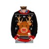 Černý vánoční svetr CHRISTMAS REINDEER pro muže – originální design