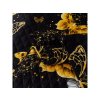 Černý přehoz GOLD BUTTERFLY s precizním zlatým potiskem