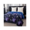 Designový přehoz na postel VIOLET BUTTERFLY tmavě modrý pro stylový interiér