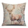 Vánoční povlak na polštář DEER IN WINTER 45x45 cm – zimní elegance