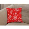 Červená vánoční sada SNOWFALL deka a dva polštářky do obýváku