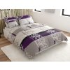 Moderní bavlněné povlečení DELUXE fialové s elegantním vzorem