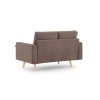 Pohodlná 2místná pohovka MANDI v tmavě hnědé barvě