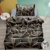 Černé povlečení PENELOPE GOLD – elegantní design s geometrickými prvky