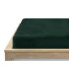 Hebké prostěradlo mikroplyš NOLVIA tmavě zelené 160x200 cm s jemným povrchem