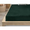 Prostěradlo mikroplyš NOLVIA 200x220 cm tmavě zelené pro prostornou postel