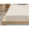 Prostěradlo mikroplyš NOLVIA 200x220 cm krémové pro prostornou postel