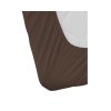 ALVORA tmavě hnědé prostěradlo 90 x 200 cm s napínací gumou
