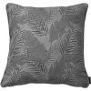 Venkovní polštář RUIZ 50x50 cm, šedý s elegantním motivem listů