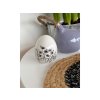 Elegantní keramické vajíčko FLORAL EGG – bílé s květinovým motivem