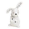 Bílý keramický zajíček BUNNY FRONT 10 cm pro velikonoční dekoraci