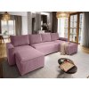 Luxusní světle fialová sedací souprava do U COSARO 295x140 cm