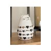 Stylová keramická kočka LOVELY CAT 13 cm – bílá dekorace se srdíčky
