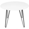 HARRY jídelní stůl bílý 100x100 – kombinace moderní bílé desky a stylových černých noh