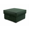 Tmavě zelený taburet SMART COSARO 65x65 cm s úložným prostorem a žebrovaným čalouněním