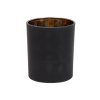 Skleněný svícen SENZA 8 cm – stylová černá s lesklým vnitřkem