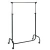 Pojízdný stojan na oblečení KLEDIN 90x175 cm černý s kolečky