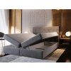 Moderní boxspring postel GLORIEN VELVET 140x200 cm s vysokým čelem
