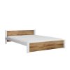 Postel IKAROS 120x200 cm v bílé a dub artisan – jednoduchý a čistý design