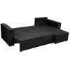 SMART COSARO černá rohová sedačka oboustranná s polštáři