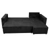 Elegantní černá pohovka SMART COSARO rohová s bonus polštáři