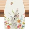 Sváteční velikonoční běhoun FLORABBIT 33x180 cm s pastelovými květy