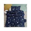 Krepové povlečení NOČNÍ OBLOHA BLEND modré s hvězdami