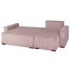 Sedačka s taburetem a rozkladem na spaní v růžové barvě vhodná i do menších bytů