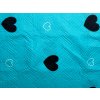 Dekorační přehoz CORAZON BLEND modrý s romantickým motivem