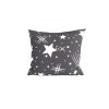 Šedé povlaky NOČNÍ OBLOHA s hvězdami 45x45 cm – sada 2 ks