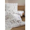 Povlečení MARBLE bílé z mikrovlákna s mramorovým vzorem