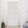 Designová tapeta na dveře v elegantním stylu, realistický vzhled čalouněné kůže