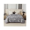Přehoz FILTO šedý s ornamentálním vzorem pro útulnou ložnici