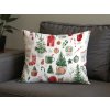 Dekorační bavlněné povlaky na polštář MAGIC CHRISTMAS – 2 ks, 50x70 cm, vánoční symboly