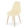 Sada 4 ks krémových židlí OSAKA s pevným rámem a univerzálním vzhledem